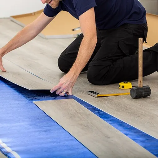 DuringLaminateInstallation Laminate installation | Battle Creek Tile & Mosaic